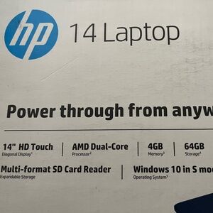 Brand New Sealed HP Laptop 14 with Expandable Storage - Touchscreen